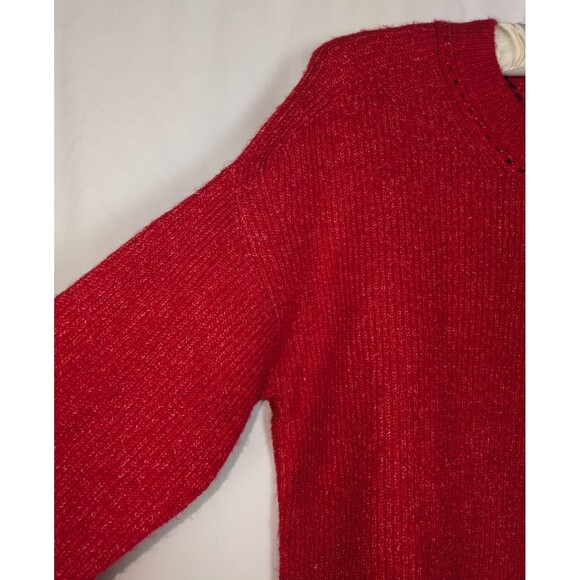 Gap Sweater S Women's Red Forever Cozy Relaxed Fit Dropped Shoulders Knit - Picture 3 of 6